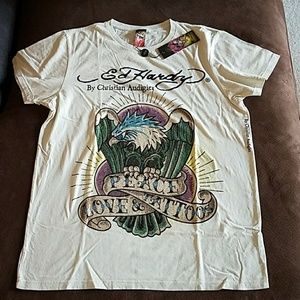 NWT $132 Authentic Ed Hardy PLT Eagle Size Large
